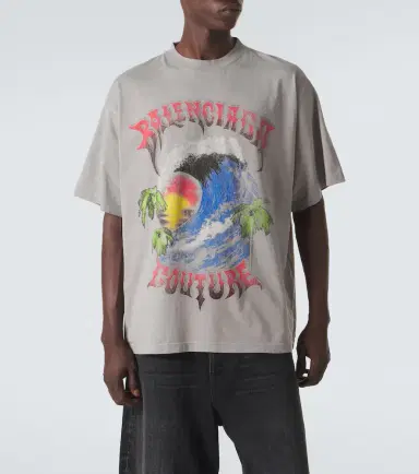 Balenciaga Printed cotton jersey T-shirt | Thumbnail 2 Balenciaga Printed cotton jersey T-shirt | Thumbnail 2