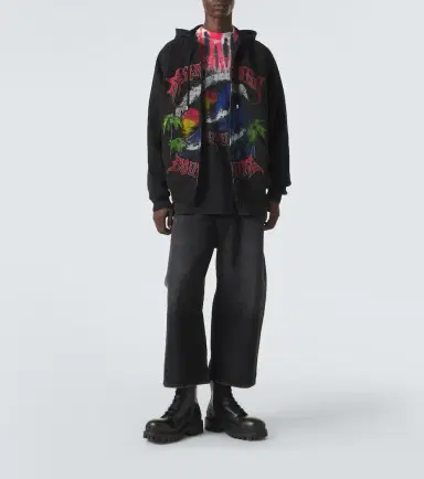 Balenciaga Printed tie-dye cotton jersey T-shirt | Thumbnail 5 Balenciaga Printed tie-dye cotton jersey T-shirt | Thumbnail 5