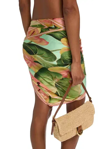 Farm Rio Women's Anturium Leaves Sarong - Light Green | Thumbnail 5 Farm Rio Women's Anturium Leaves Sarong - Light Green | Thumbnail 5