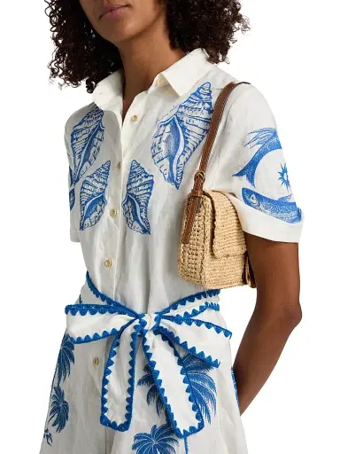 Farm Rio Women's Brasil Vintage Embroidered Romper - Off White | Thumbnail 6 Farm Rio Women's Brasil Vintage Embroidered Romper - Off White | Thumbnail 6