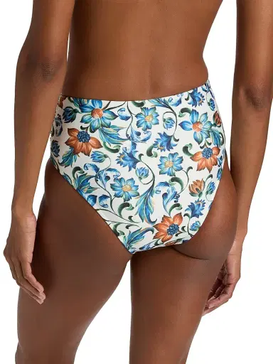 Farm Rio Women's Flora Tile Hot Pants Bikini Bottom - Off White | Thumbnail 5 Farm Rio Women's Flora Tile Hot Pants Bikini Bottom - Off White | Thumbnail 5