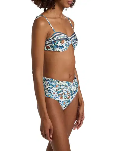 Farm Rio Women's Flora Tile Underwire Bikini Top - Off White | Thumbnail 4 Farm Rio Women's Flora Tile Underwire Bikini Top - Off White | Thumbnail 4