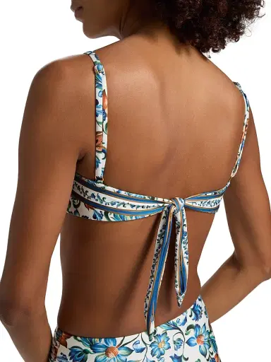 Farm Rio Women's Flora Tile Underwire Bikini Top - Off White | Thumbnail 6 Farm Rio Women's Flora Tile Underwire Bikini Top - Off White | Thumbnail 6