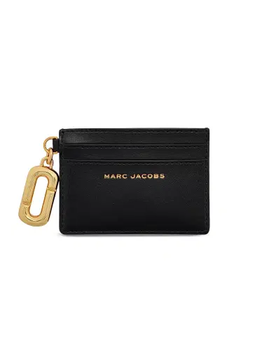 Marc Jacobs Women's Pop J Leather Card Case - Black | Thumbnail 1 Marc Jacobs Women's Pop J Leather Card Case - Black | Thumbnail 1