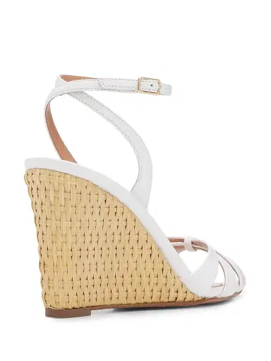 Aquazzura Women's Tati 85MM Leather Espadrille Wedge Sandals - White | Thumbnail 3 Aquazzura Women's Tati 85MM Leather Espadrille Wedge Sandals - White | Thumbnail 3