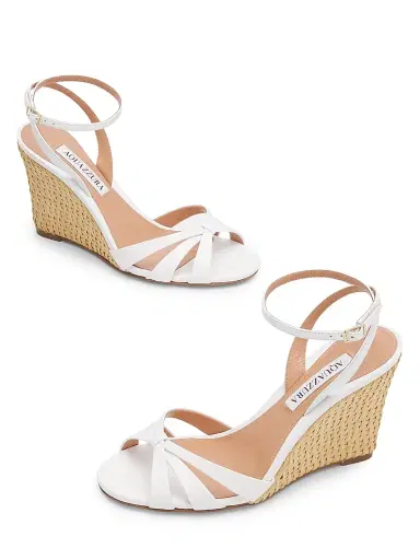 Aquazzura Women's Tati 85MM Leather Espadrille Wedge Sandals - White | Thumbnail 5 Aquazzura Women's Tati 85MM Leather Espadrille Wedge Sandals - White | Thumbnail 5