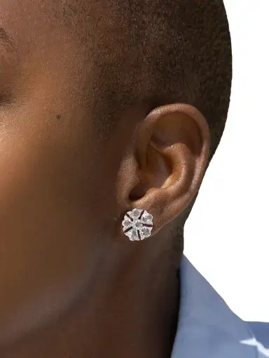64 Facets Women's Floral Tulip 18K White Gold & 1.75 TCW Diamond Stud Earrings - White Gold | Thumbnail 3 64 Facets Women's Floral Tulip 18K White Gold & 1.75 TCW Diamond Stud Earrings - White Gold | Thumbnail 3