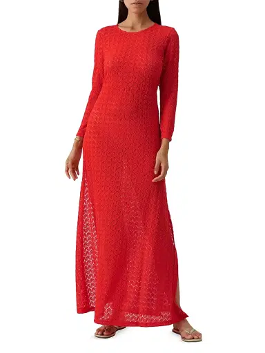 Melissa Odabash Women's High Summer Juno Maxi Cover-Up - Red | Thumbnail 2 Melissa Odabash Women's High Summer Juno Maxi Cover-Up - Red | Thumbnail 2