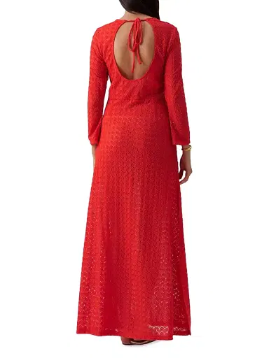 Melissa Odabash Women's High Summer Juno Maxi Cover-Up - Red | Thumbnail 3 Melissa Odabash Women's High Summer Juno Maxi Cover-Up - Red | Thumbnail 3