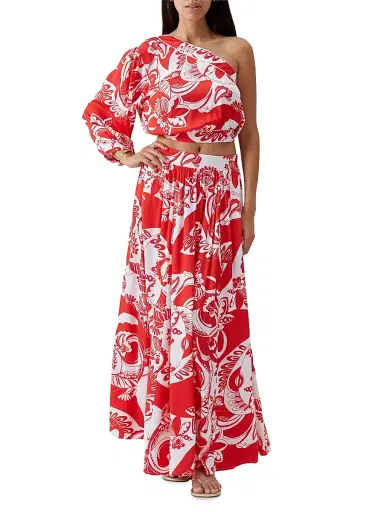 Melissa Odabash Women's High Summer Rania Printed One-Shoulder Top - Floral | Thumbnail 2 Melissa Odabash Women's High Summer Rania Printed One-Shoulder Top - Floral | Thumbnail 2