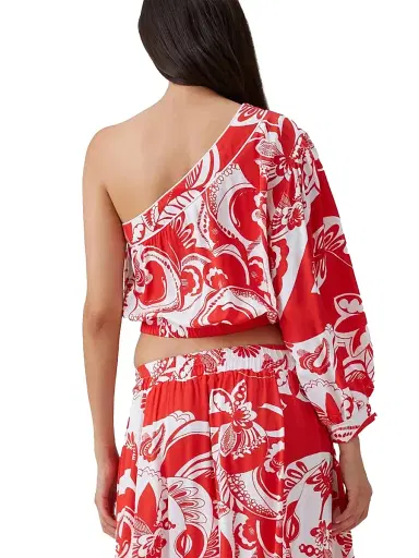 Melissa Odabash Women's High Summer Rania Printed One-Shoulder Top - Floral | Thumbnail 4 Melissa Odabash Women's High Summer Rania Printed One-Shoulder Top - Floral | Thumbnail 4