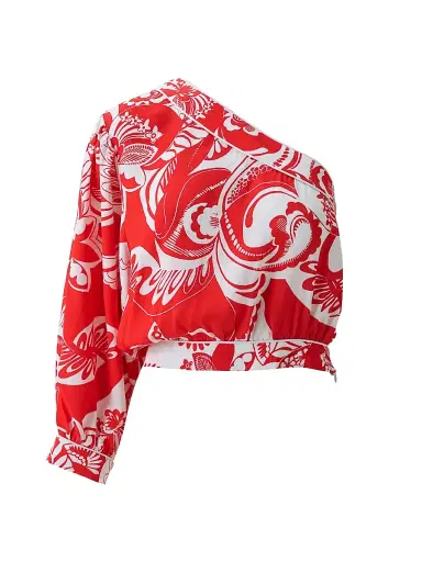 Melissa Odabash Women's High Summer Rania Printed One-Shoulder Top - Floral | Thumbnail 1 Melissa Odabash Women's High Summer Rania Printed One-Shoulder Top - Floral | Thumbnail 1