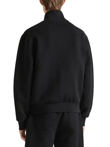 Givenchy Men's Herringbone Sweatshirt with Jacquard - Black | Thumbnail 5 Givenchy Men's Herringbone Sweatshirt with Jacquard - Black | Thumbnail 5