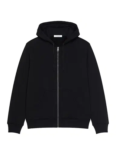 Givenchy Men's Zipped Hoodie in Fleece with Photographic Negative Print - Black | Thumbnail 1 Givenchy Men's Zipped Hoodie in Fleece with Photographic Negative Print - Black | Thumbnail 1