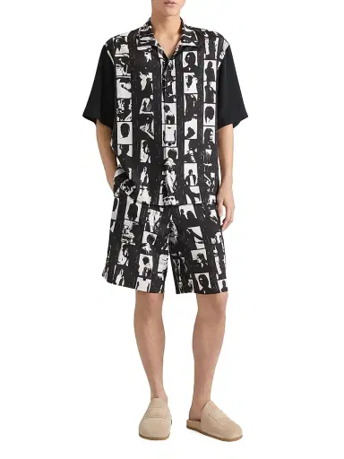 Givenchy Men's Shirt with Photographic Negative Print - Black White | Thumbnail 2 Givenchy Men's Shirt with Photographic Negative Print - Black White | Thumbnail 2