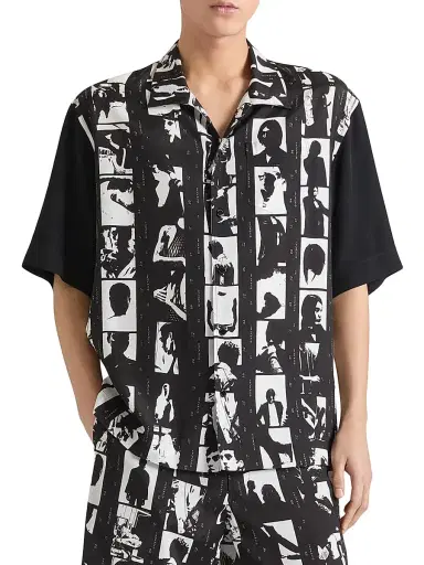 Givenchy Men's Shirt with Photographic Negative Print - Black White | Thumbnail 3 Givenchy Men's Shirt with Photographic Negative Print - Black White | Thumbnail 3
