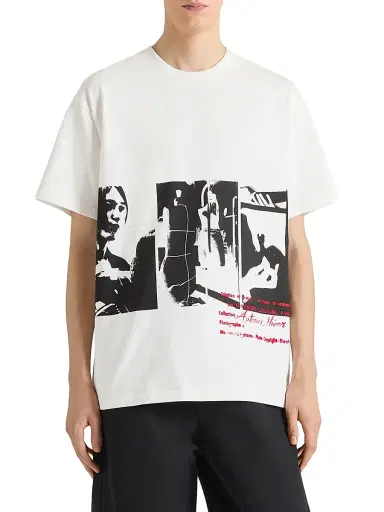 Givenchy Men's T-Shirt in Cotton with Photographic Negative Print - | Thumbnail 4 Givenchy Men's T-Shirt in Cotton with Photographic Negative Print - | Thumbnail 4