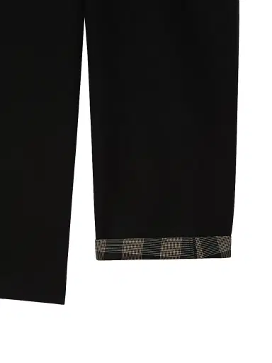 Givenchy Men's Couture Seam Pants in Flannel with Checked Reverse - Black | Thumbnail 6 Givenchy Men's Couture Seam Pants in Flannel with Checked Reverse - Black | Thumbnail 6