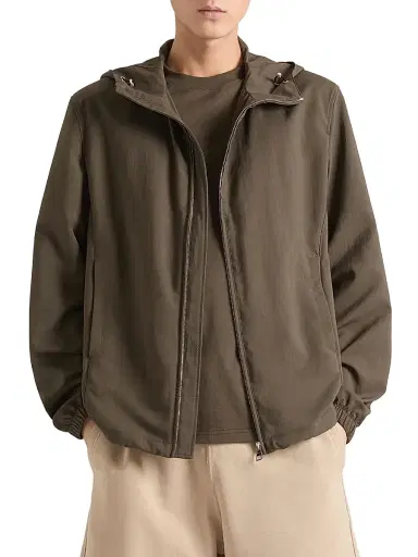 Givenchy Men's Windbreaker with Embroidery - Ebony Brown - Size 46 | Thumbnail 4 Givenchy Men's Windbreaker with Embroidery - Ebony Brown - Size 46 | Thumbnail 4