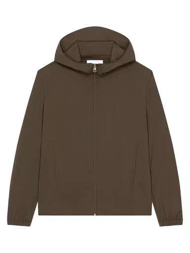 Givenchy Men's Windbreaker with Embroidery - Ebony Brown - Size 46 | Thumbnail 1 Givenchy Men's Windbreaker with Embroidery - Ebony Brown - Size 46 | Thumbnail 1
