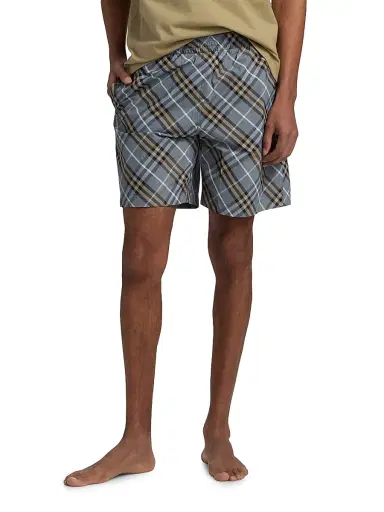 Burberry Men's Checked Swim Shorts - Wave Blue Check | Thumbnail 3 Burberry Men's Checked Swim Shorts - Wave Blue Check | Thumbnail 3
