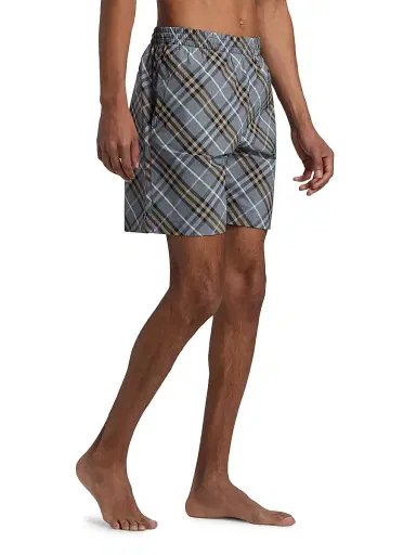 Burberry Men's Checked Swim Shorts - Wave Blue Check | Thumbnail 4 Burberry Men's Checked Swim Shorts - Wave Blue Check | Thumbnail 4