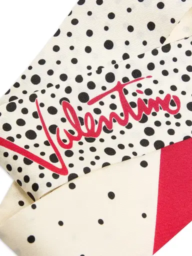 Valentino Garavani Women's Little Stars Starry Silk Bandeau Scarf - Vanilla | Thumbnail 3 Valentino Garavani Women's Little Stars Starry Silk Bandeau Scarf - Vanilla | Thumbnail 3