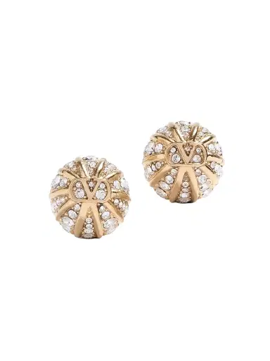 Valentino Garavani Women's Poetique Des Gouttes Earrings in Metal and Swarovski Crystals - Gold Crystal | Thumbnail 3 Valentino Garavani Women's Poetique Des Gouttes Earrings in Metal and Swarovski Crystals - Gold Crystal | Thumbnail 3