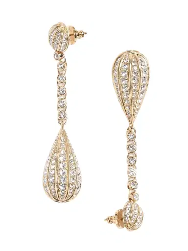 Valentino Garavani Women's Poetique Des Gouttes Earrings in Metal and Swarovski Crystals - Gold Crystal | Thumbnail 4 Valentino Garavani Women's Poetique Des Gouttes Earrings in Metal and Swarovski Crystals - Gold Crystal | Thumbnail 4