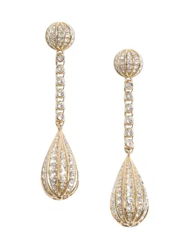 Valentino Garavani Women's Poetique Des Gouttes Earrings in Metal and Swarovski Crystals - Gold Crystal | Thumbnail 1 Valentino Garavani Women's Poetique Des Gouttes Earrings in Metal and Swarovski Crystals - Gold Crystal | Thumbnail 1