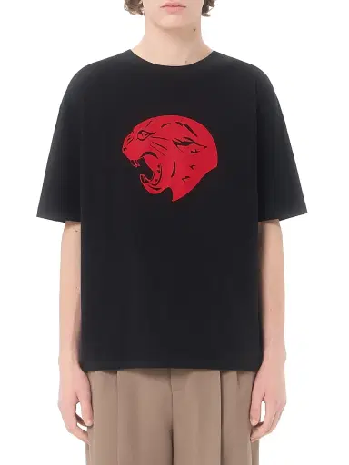 Valentino Garavani Men's Cotton T-Shirt with Panther Print | Thumbnail 3 Valentino Garavani Men's Cotton T-Shirt with Panther Print | Thumbnail 3