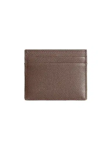 Valentino Garavani Men's VLogo Signature Cardholder in Checked Fabric - Green Beige | Thumbnail 3 Valentino Garavani Men's VLogo Signature Cardholder in Checked Fabric - Green Beige | Thumbnail 3