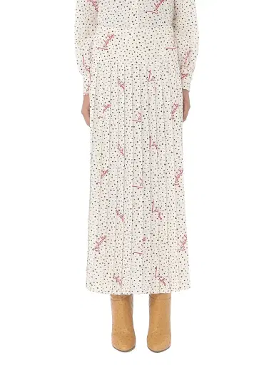 Valentino Garavani Women's Plusdepois Bubble Print Crepe De Chine Skirt - Vanilla Multi - Size 6 | Thumbnail 3 Valentino Garavani Women's Plusdepois Bubble Print Crepe De Chine Skirt - Vanilla Multi - Size 6 | Thumbnail 3