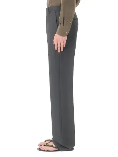 Valentino Garavani Men's Wool Pants - Dark Grey | Thumbnail 4 Valentino Garavani Men's Wool Pants - Dark Grey | Thumbnail 4