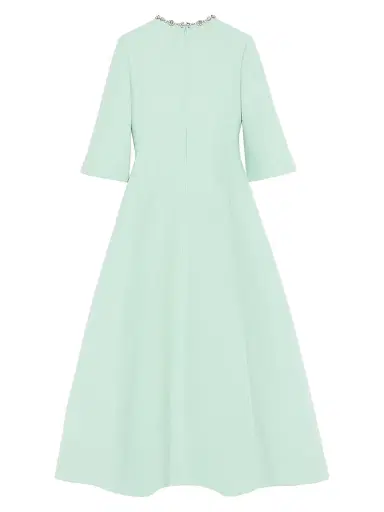 Valentino Garavani Women's Crepe Couture Embroidered Mini Dress - Celadon - Size 4 | Thumbnail 2 Valentino Garavani Women's Crepe Couture Embroidered Mini Dress - Celadon - Size 4 | Thumbnail 2
