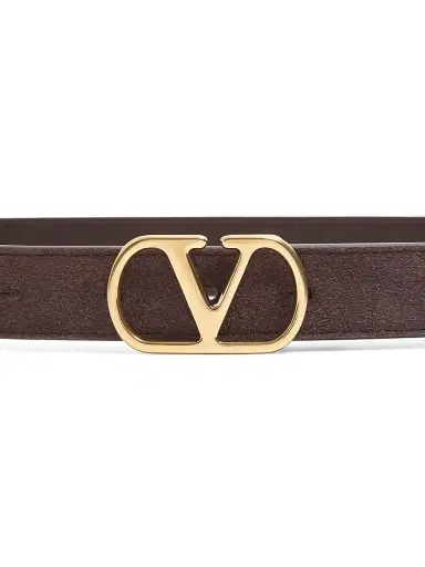 Valentino Garavani Men's VLogo Signature Suede Belt - Testa Di Moro - Size 46 | Thumbnail 3 Valentino Garavani Men's VLogo Signature Suede Belt - Testa Di Moro - Size 46 | Thumbnail 3