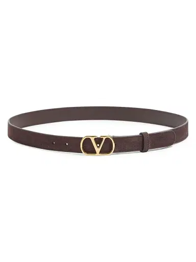 Valentino Garavani Men's VLogo Signature Suede Belt - Testa Di Moro - Size 46 | Thumbnail 1 Valentino Garavani Men's VLogo Signature Suede Belt - Testa Di Moro - Size 46 | Thumbnail 1