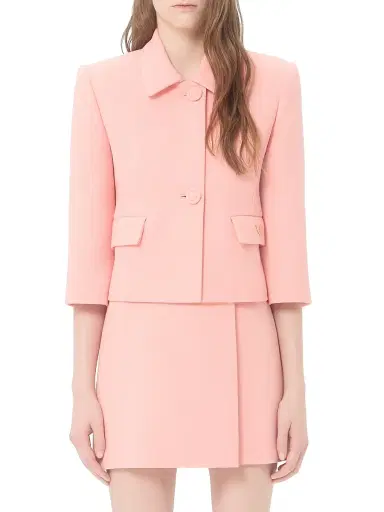 Valentino Garavani Women's Wool Crepe Jacket - Pink | Thumbnail 3 Valentino Garavani Women's Wool Crepe Jacket - Pink | Thumbnail 3