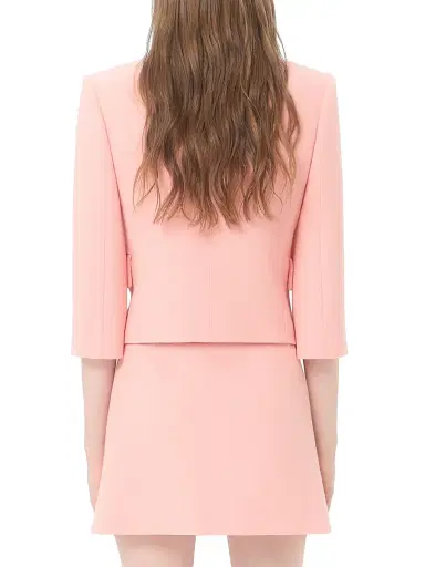 Valentino Garavani Women's Wool Crepe Jacket - Pink | Thumbnail 5 Valentino Garavani Women's Wool Crepe Jacket - Pink | Thumbnail 5