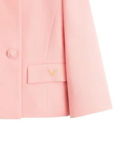 Valentino Garavani Women's Wool Crepe Jacket - Pink | Thumbnail 7 Valentino Garavani Women's Wool Crepe Jacket - Pink | Thumbnail 7