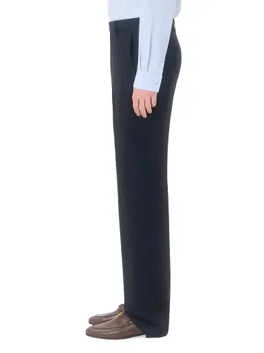Valentino Garavani Men's Wool Pants - Dark Blue - Size 36 | Thumbnail 4 Valentino Garavani Men's Wool Pants - Dark Blue - Size 36 | Thumbnail 4