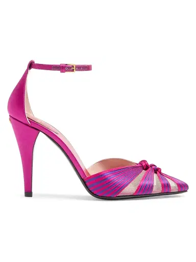 Valentino Garavani Women's Annine Satin 100MM Pumps - Fuchsia Multicolor | Thumbnail 1 Valentino Garavani Women's Annine Satin 100MM Pumps - Fuchsia Multicolor | Thumbnail 1