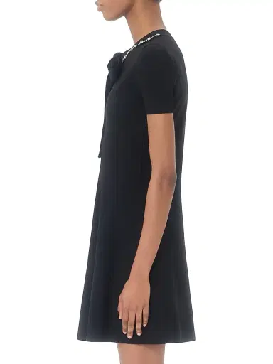 Valentino Garavani Women's Embroidered Knit Dress - Black - Size XL | Thumbnail 4 Valentino Garavani Women's Embroidered Knit Dress - Black - Size XL | Thumbnail 4