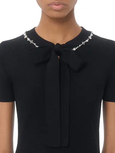 Valentino Garavani Women's Embroidered Knit Dress - Black - Size XL | Thumbnail 6 Valentino Garavani Women's Embroidered Knit Dress - Black - Size XL | Thumbnail 6