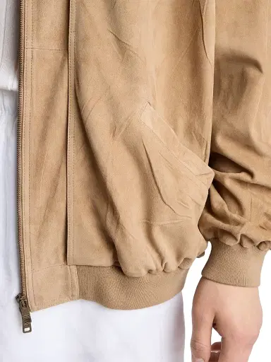 Prada Men's Suede Bomber Jacket - Brown | Thumbnail 6 Prada Men's Suede Bomber Jacket - Brown | Thumbnail 6