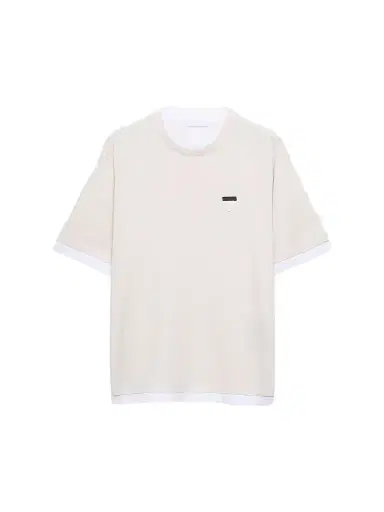 Prada Men's Cotton T-Shirt - Beige Khaki | Thumbnail 1 Prada Men's Cotton T-Shirt - Beige Khaki | Thumbnail 1