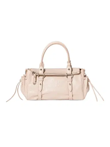 Miu Miu Women's Nappa Leather Top Handle Bag - Beige | Thumbnail 1 Miu Miu Women's Nappa Leather Top Handle Bag - Beige | Thumbnail 1