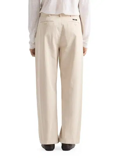 Prada Men's Wide-Leg Cotton Pants - Beige Khaki | Thumbnail 4 Prada Men's Wide-Leg Cotton Pants - Beige Khaki | Thumbnail 4