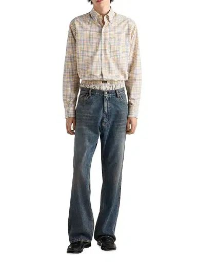 Prada Men's Cotton Bermuda Shorts - Blue | Thumbnail 2 Prada Men's Cotton Bermuda Shorts - Blue | Thumbnail 2