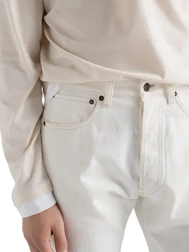 Prada Men's Old Denim Five-Pocket Jeans - White - Size 34 | Thumbnail 6 Prada Men's Old Denim Five-Pocket Jeans - White - Size 34 | Thumbnail 6